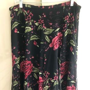 Karen Kane Silk Print Skirt
